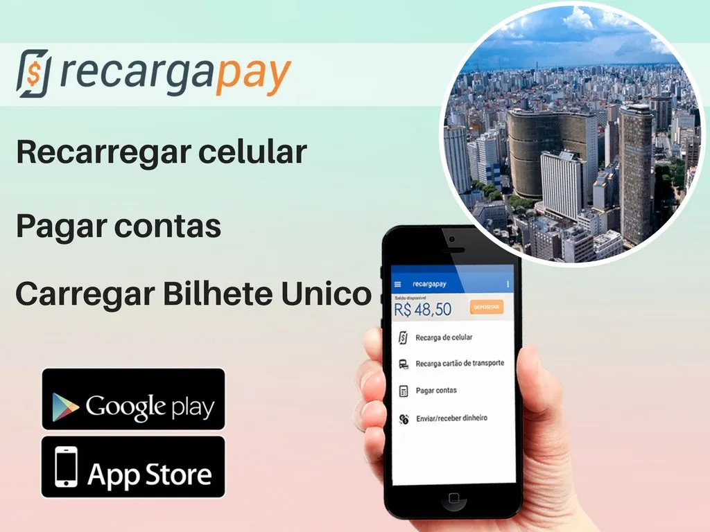 Pagar contas, recarga celular e carregar Bielhte Unico com RecargaPay