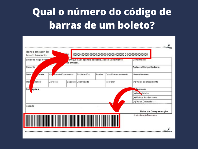 Qual o número do código de um boleto