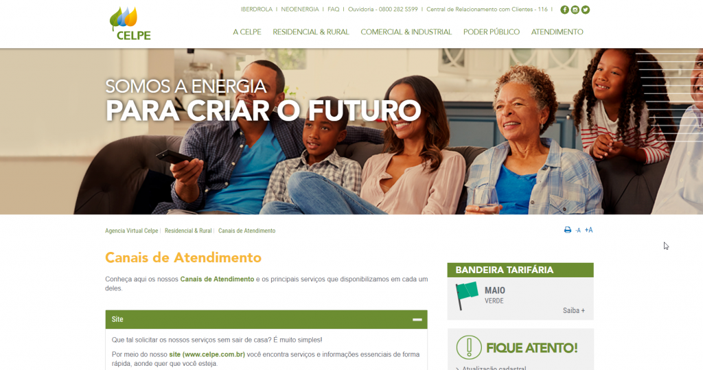 canales de atendimiento celpe