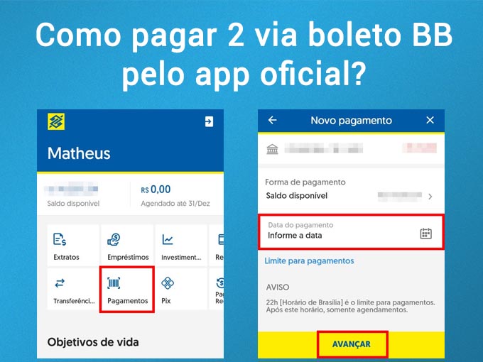 pagar 2 via boleto bb pelo app