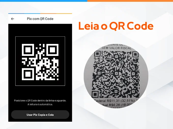 Pagar loteria com Pix Passo 4 - Leia o QR Code