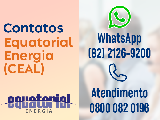 Contatos telefones whatsapp redes sociais 0800 Ceal Equatorial Energia