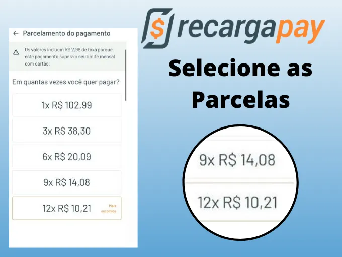 selecione sua forma de pagamento