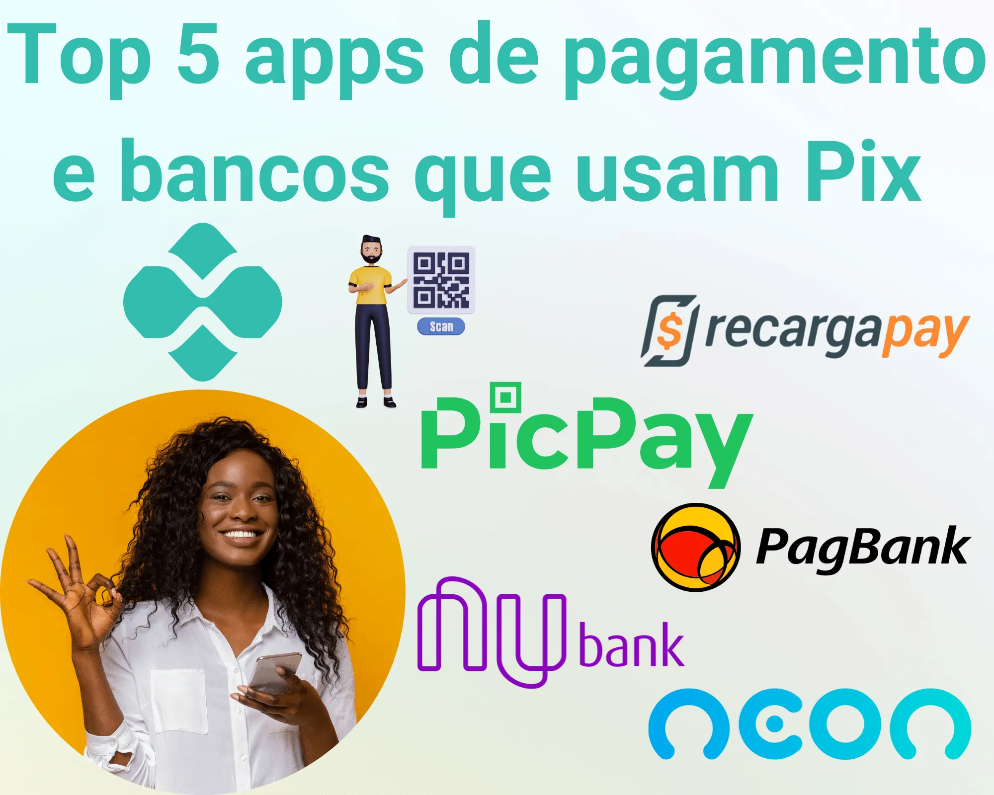 Top 5 apps de pagamento e bancos que usam Pix