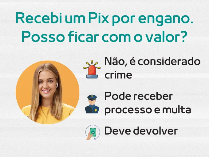 Recebi um Pix por engano. Posso ficar com o valor?