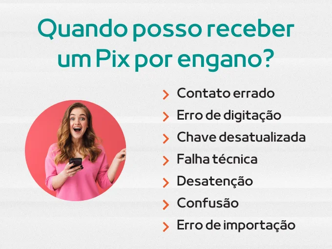 Em que situações posso receber um Pix por engano?