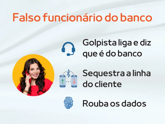 5) Golpe do falso funcionário de banco